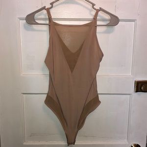 Mesh Lined Nude Bodysuit